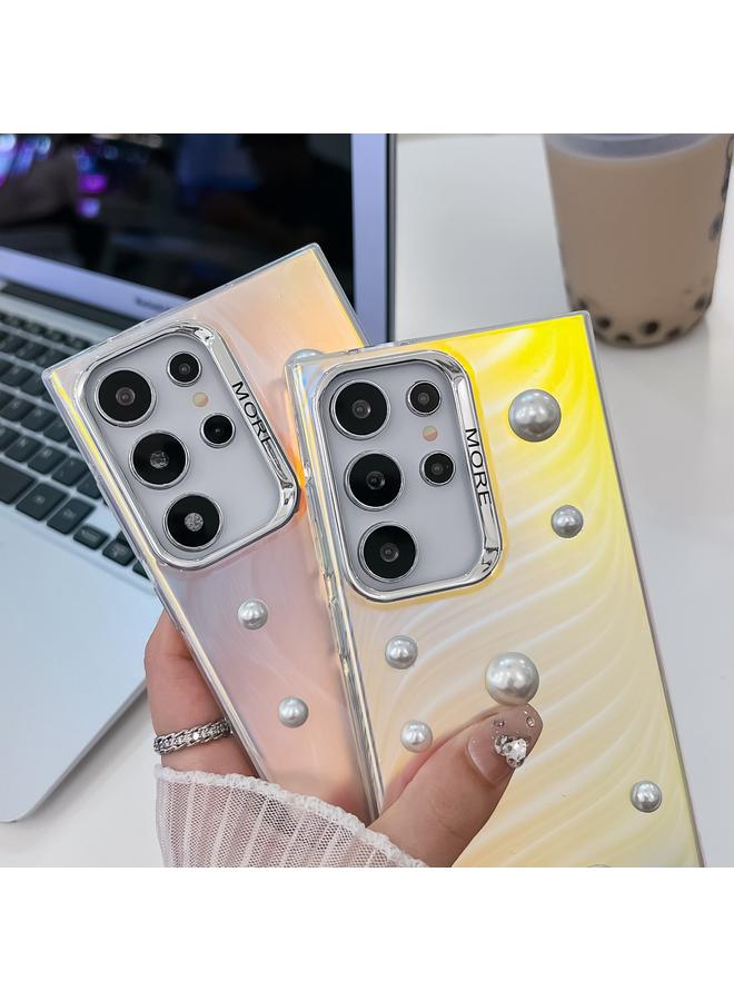 S-TOP Case For Samsung Galaxy S23 Ultra 5G Electroplating Pearl Laser Texture TPU Phone Case - Image 5