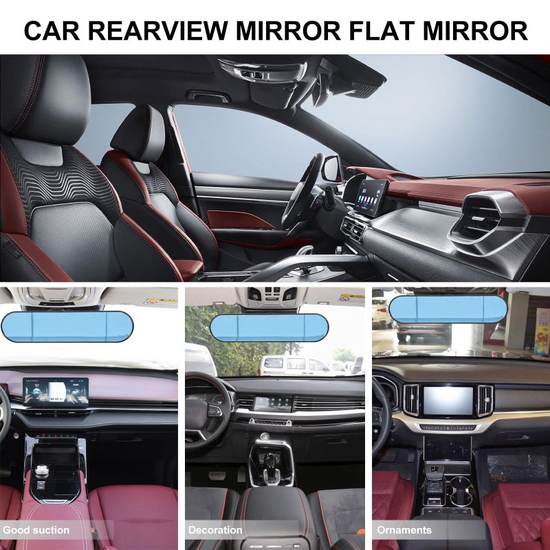 360 Degree Rotatable Wide Angle Car Rear View Mirror Blue Tint HD Enhanced Driving Safety - Image 4