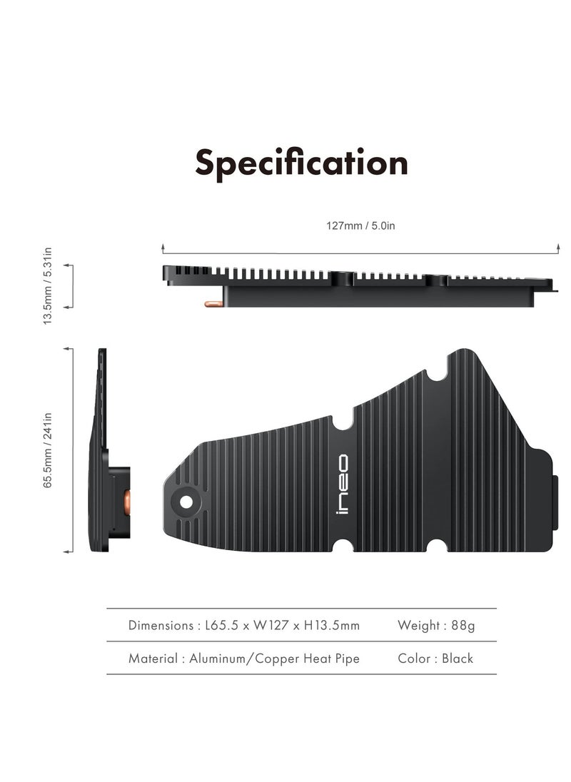 Generic PS5 Dust-Proof Heatsink, SSD Heatsink for Playstation 5 Internal PCIe M.2 NVMe Gaming Memory, Magnesium Aluminum Alloy Designed with Pure Copper Strip  - Image 5