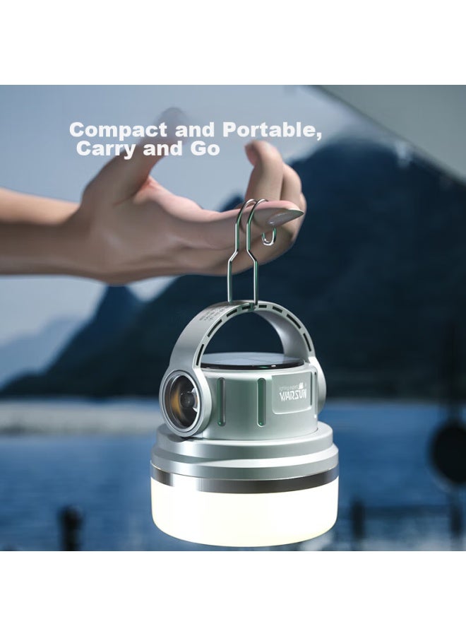 Warsun Warsunes06 Camping Light, Solar-powered Rechargeable Lamp, Outdoor Tent Light, Emergency Equipment, Hanging Light, Power Outage, Home Use  - Image 4