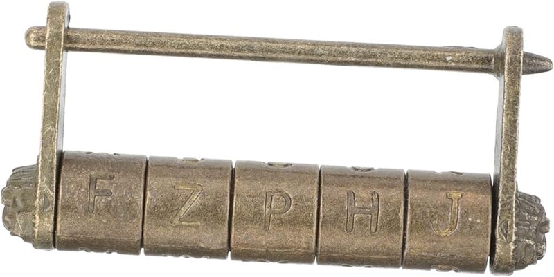 Antique Chinese Style Zinc Alloy Password Padlock For Cabinet Jewelry Box Portable Durable - Image 1