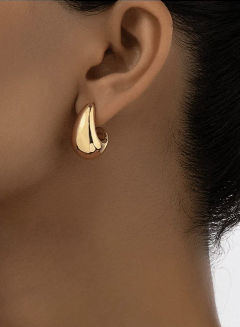 JOGAMS Set of 8 Pieces of Trendy Colorful Water Drop Rectangular Earrings, with Colorful UV Deposits, Made of Lightweight and Anti-Corrosive Materials, and Finished with a Smooth Metal Finish - Image 3