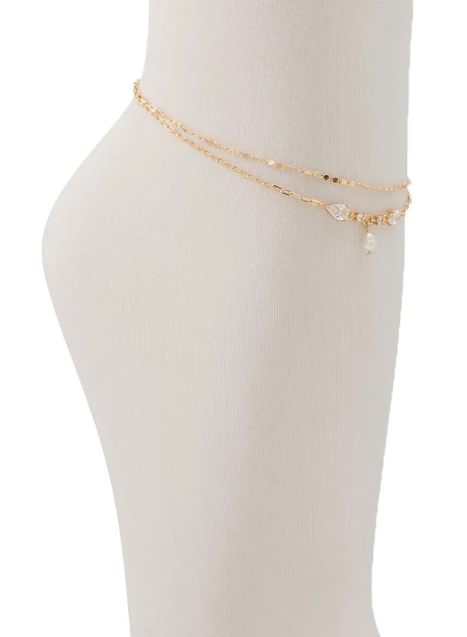 الدو Laroivia Ladies White Anklet