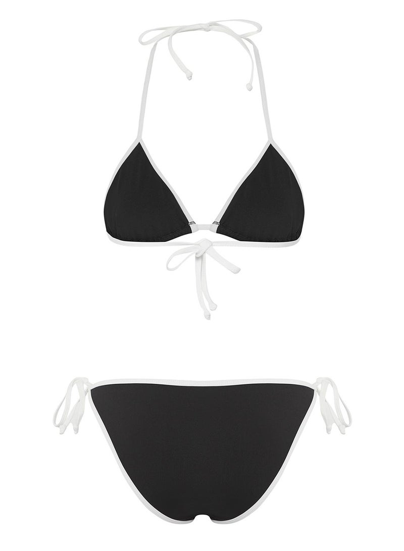 trendyol Black Color Block Triangle Regular Normal Waist Bikini Set Tbess25Bt00187 - Image 5