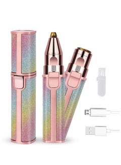 MARK STORE 2 in 1 Eyebrow Trimmer and Face Hair Removal, Painless Electric Remover for Lips Nose Face Body Peach Fuzz, Lady Shaver with Eyebrow Trimmer, Built in LED Light. Wonderful gift for Ladies.  - Image 1