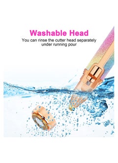 MARK STORE 2 in 1 Eyebrow Trimmer and Face Hair Removal, Painless Electric Remover for Lips Nose Face Body Peach Fuzz, Lady Shaver with Eyebrow Trimmer, Built in LED Light. Wonderful gift for Ladies.  - Image 5