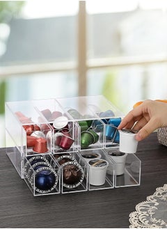 General 2pcs Desktop Storage Box，Sunglasses Case Storage Box，Coffee Pods Storage Box with 4 Drawer, Jewelry Cosmetic with Lid, Stackable Small Desktop Organiser Drawer for Office, Batheroom, Dresser（24.5*17  - Image 2