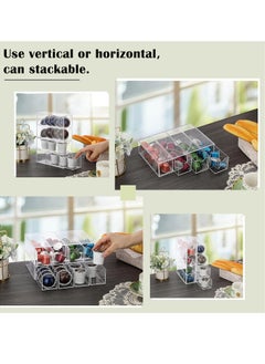 General 2pcs Desktop Storage Box，Sunglasses Case Storage Box，Coffee Pods Storage Box with 4 Drawer, Jewelry Cosmetic with Lid, Stackable Small Desktop Organiser Drawer for Office, Batheroom, Dresser（24.5*17  - Image 4