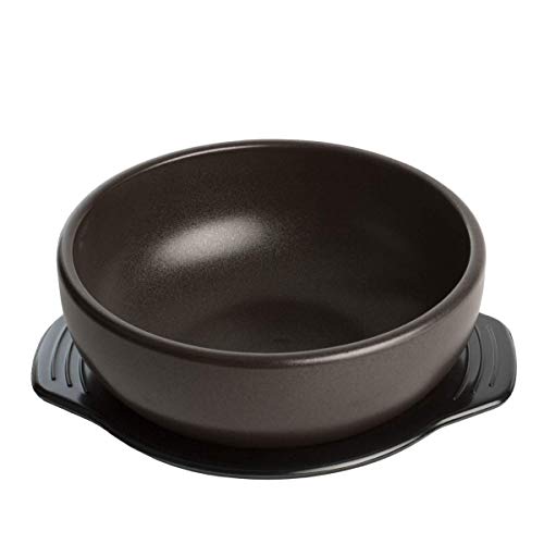 Crazy Korean Cooking Korean Stone Bowl (Dolsot), Sizzling Hot Pot for Bibimbap and Soup (Large, No Lid) - Premium Ceramic - Image 1