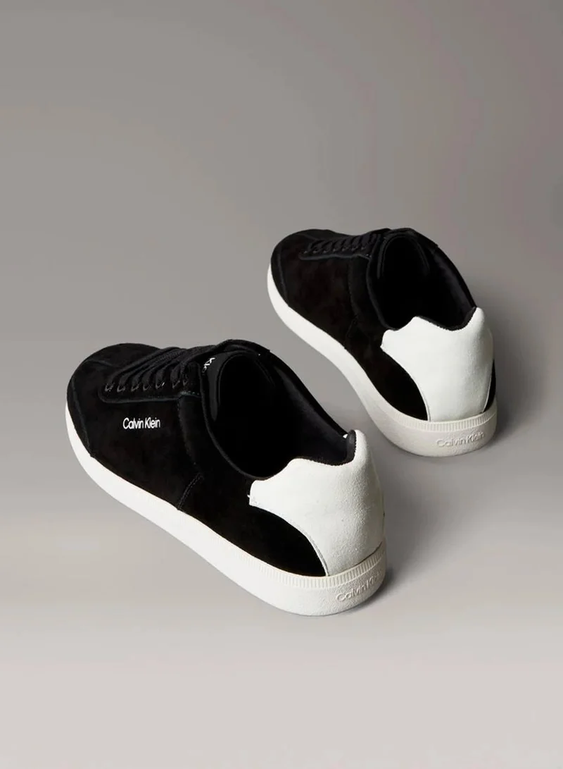 Calvin Klein Black/Marshmallow Suede Wingtip Trainers for Men | Best Price UAE