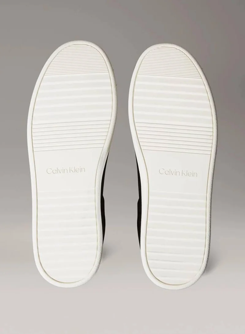 Calvin Klein Black/Marshmallow Suede Wingtip Trainers for Men | Best Price UAE