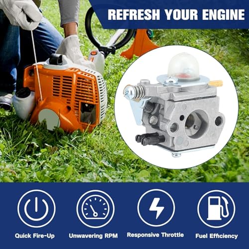 Powtol SRM 2100 Carburetor for Echo SRM 2400 SRM-2100 SRM2100 GT2000 PE2000 SRM2400 PE2400 GT2000R PPF2100 PPT2100 SRM2110 PP1200 PP800 PAS2000 String Trimmer Replace C1U-K52 - Image 4