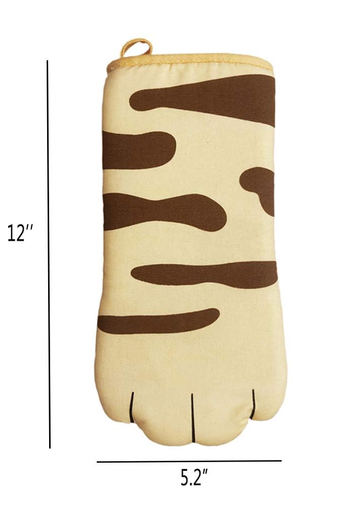 axusitt Oven Mitts Kitchen Cooking Baking Heat Resistant Cat Glove, 1 Pair Claw - Image 2
