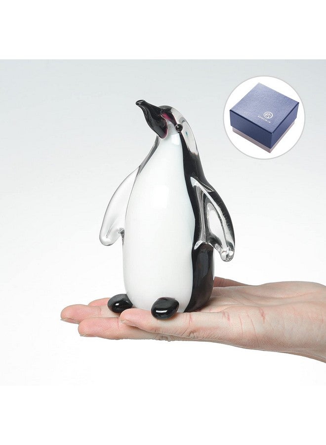 LONGWIN Hand Blown Glass Penguin Sculpture Art Crystal Animal Figurine Collectible Desk Decoration Ornaments - Image 5