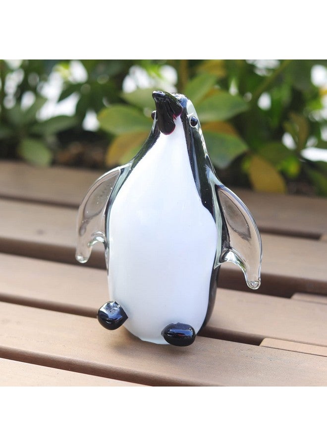 LONGWIN Hand Blown Glass Penguin Sculpture Art Crystal Animal Figurine Collectible Desk Decoration Ornaments - Image 4