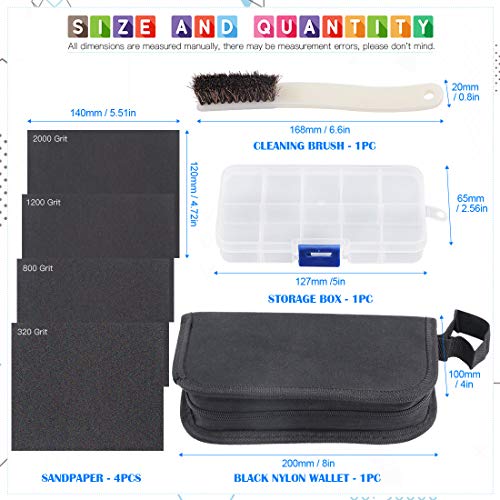 GLARKS 12pcs Mini Assorted Wood Rasp Set Include Brush and Storage Box with 4pcs Sandpaper for Fixing Jewelers Diamond Wood Carving Craft - Image 4