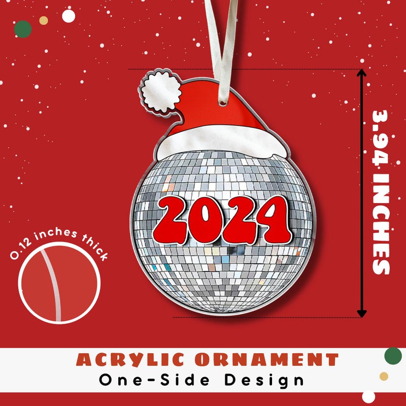 HUNIGIFT Disco Ornament Ball - Disco Ornaments  Ornaments Ball Disco  Disco Christmas Ornaments - Ball Christmas Ornaments  Ball 2024 Christmas Ornaments  Disco Christmas Ornaments 2024 - Acrylic Ornament - Image 2