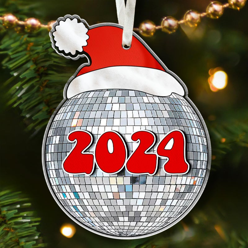 HUNIGIFT Disco Ornament Ball - Disco Ornaments  Ornaments Ball Disco  Disco Christmas Ornaments - Ball Christmas Ornaments  Ball 2024 Christmas Ornaments  Disco Christmas Ornaments 2024 - Acrylic Ornament - Image 1
