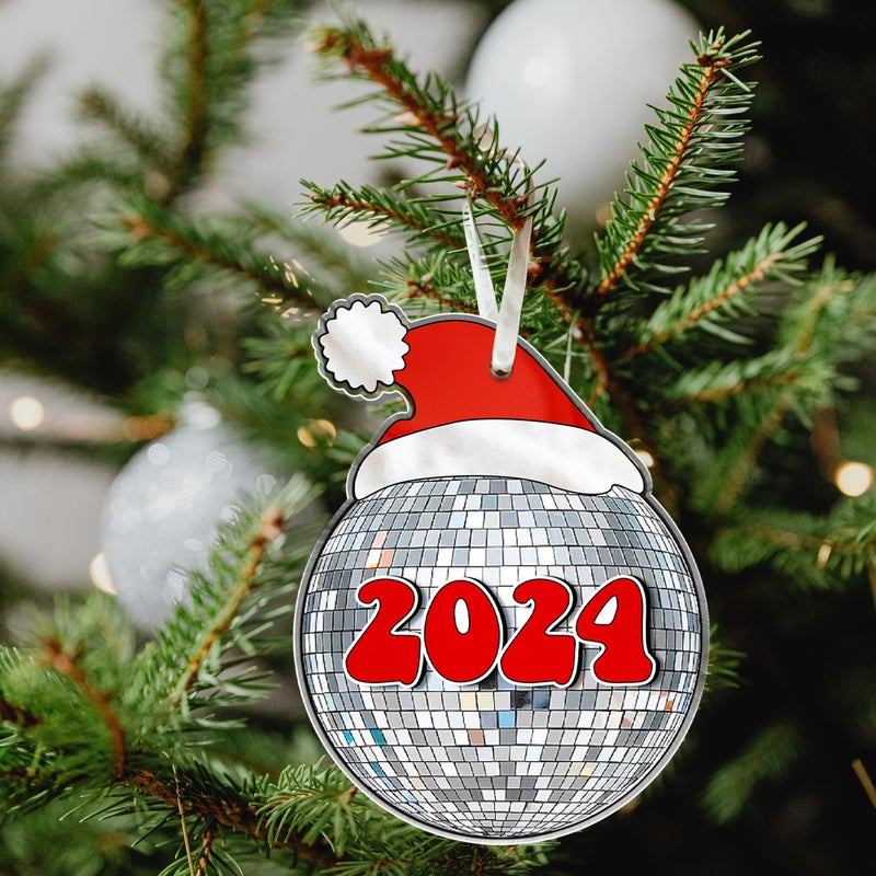 HUNIGIFT Disco Ornament Ball - Disco Ornaments  Ornaments Ball Disco  Disco Christmas Ornaments - Ball Christmas Ornaments  Ball 2024 Christmas Ornaments  Disco Christmas Ornaments 2024 - Acrylic Ornament - Image 5