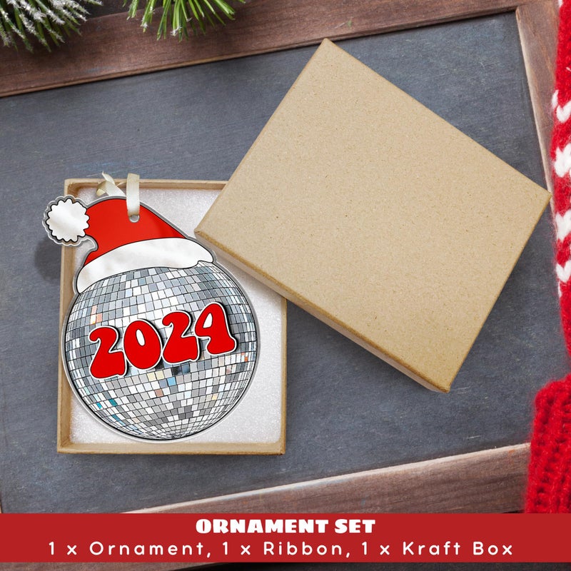 HUNIGIFT Disco Ornament Ball - Disco Ornaments  Ornaments Ball Disco  Disco Christmas Ornaments - Ball Christmas Ornaments  Ball 2024 Christmas Ornaments  Disco Christmas Ornaments 2024 - Acrylic Ornament - Image 3