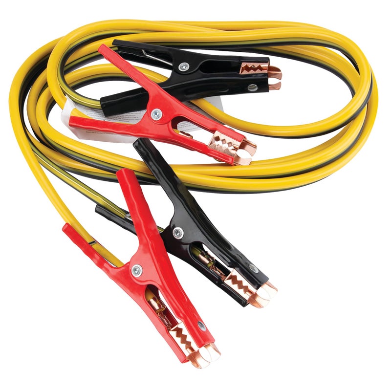 W1671 8GA x 12' (300 AMP) Jumper Cables - Heavy Duty Booster Cables with Copper-Clad Aluminum Wire for Cars, Trucks, and SUVs