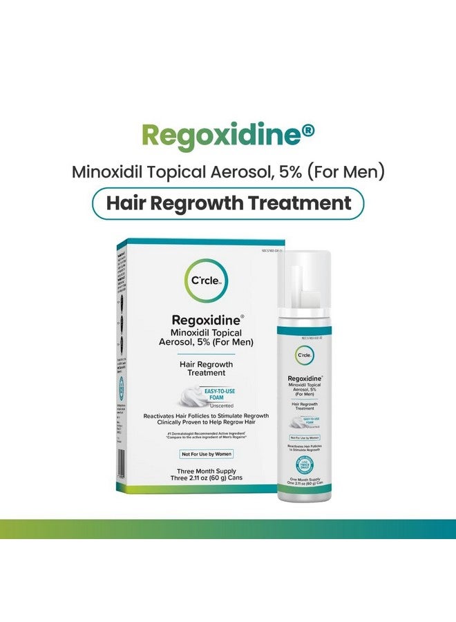 Regoxidine Men'S 5% Minoxidil Foam & Topical Helps Restore Vertex Hair Loss & Thinning Hair Extra Strength Supports Hair Regrowth In Unscented Topical Aerosol Treatment (Foam 6 Month'S Supply)…  - Image 3