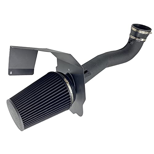 MOOSUN 3.5 Inch Cold Air Intake Kit W/ + Heat Shield High Performance for Chevy Silverado 1500/GMC Sierra 1500 5.3L/6.2L 2014-2018;Fit for Cadillac Escalade 6.2L 2015-2020 (Black & Black) - Image 4