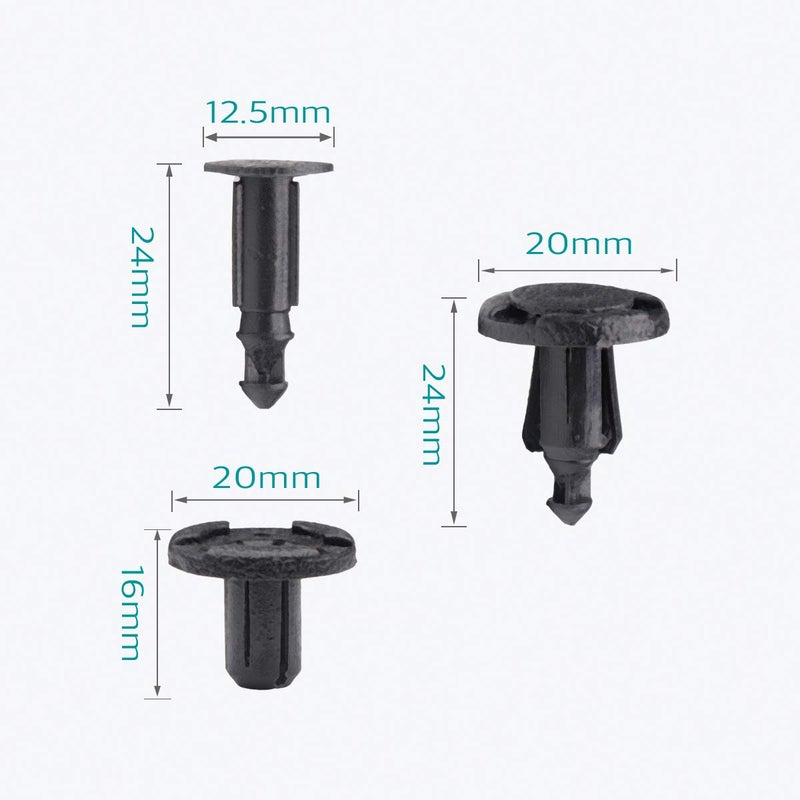 Lantee 20Pcs 11296-AG000 Bumper & Radiator Support Retainer Push Clips Fit for Nissan Altima Titan Versa Murano & Fit for Infiniti FX35 FX37 FX45 FX50 M35 M35h M37 M45 M56 - Image 3