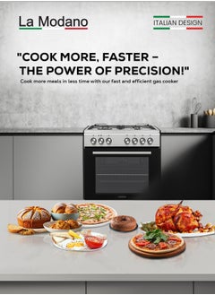 La Modano La Modano 60cm Gas Cooking Range with 4 Gas Burners Automatic Ignition Stainless Steel Finish and a Spacious 65L Oven - LMC601GG. Comes with a Reliable 1-Year Warranty  - Image 3