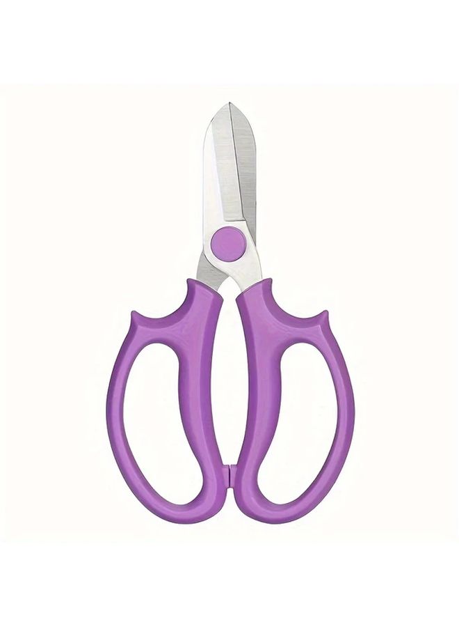 Pink Ergonomic Pruning Shears with Comfort Grip Stainless Steel Blades for Gardening and Flower Arranging - Image 4