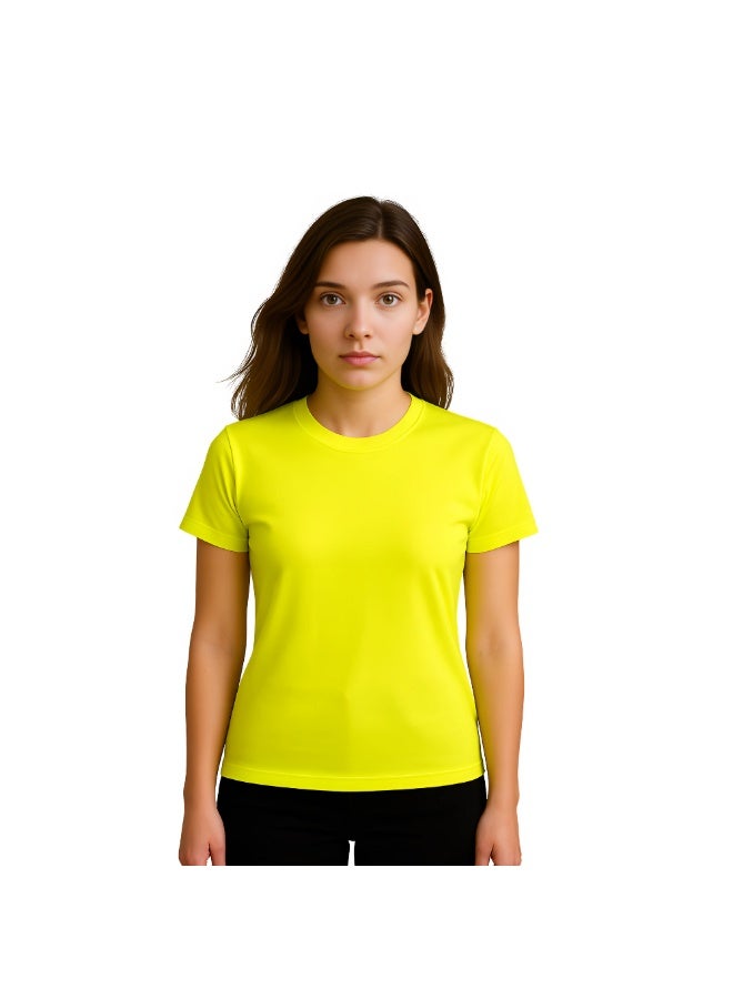 PRINTSHOP4ME Adult Round Neck Combed Women's T Shirt 190 GSM Pure Cotton Basic Colors - Image 1