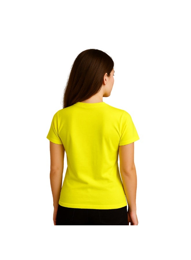 PRINTSHOP4ME Adult Round Neck Combed Women's T Shirt 190 GSM Pure Cotton Basic Colors - Image 5