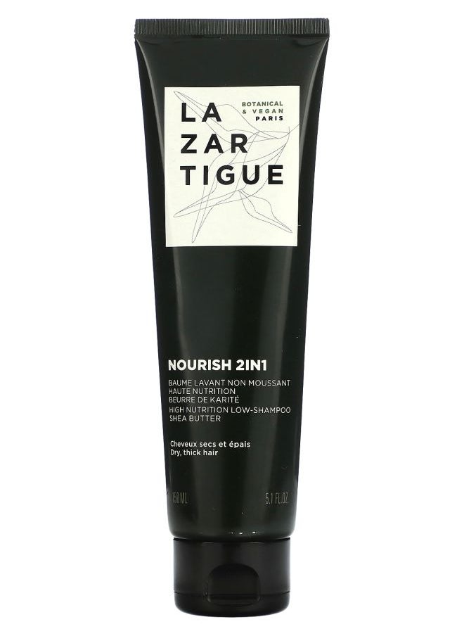 Lazartigue Nourish 2 IN 1 High Nutrition Low-Shampoo Dry Thick Hair 5.1 fl oz (150 ml) 