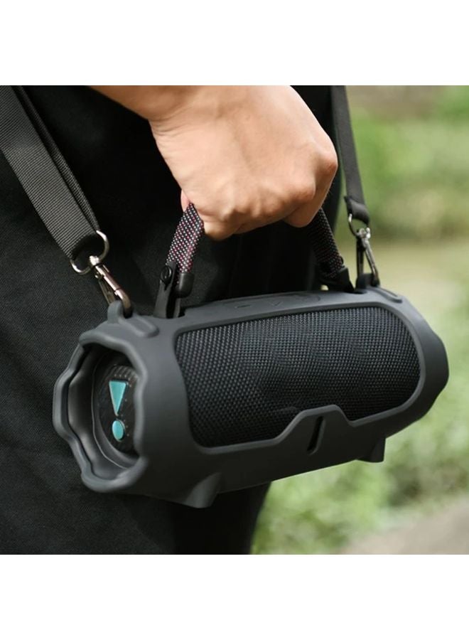 غطاء سماعة JBL Charge 6 باللون الأزرق مع حزام كتف، غطاء متين ومقاوم للانزلاق - Image 3