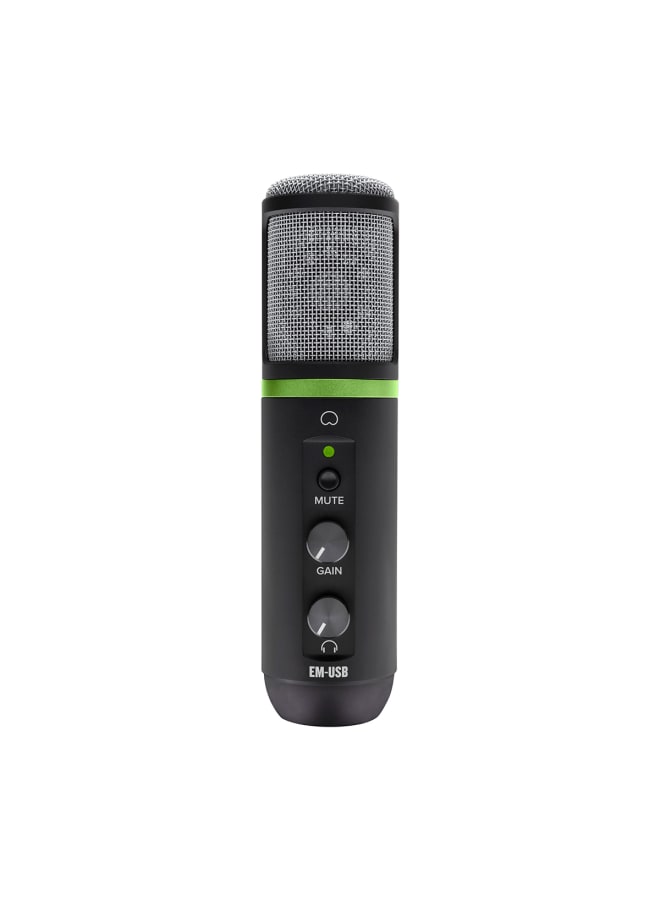 Mackie مجموعة استوديو مع ميكروفون Mackie EM-USB USB، وشاشتين CR3-X، وسماعات رأس MC-100 ذات الظهر المغلق، وحامل ميكروفون سطح المكتب، والكابلات، والملحقات الأخرى - Image 4