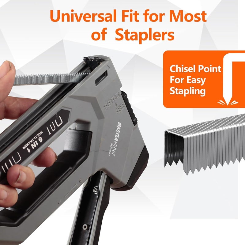 SITLDY 1/2 Inch Length Beveled Chiseled Pointed Heavy Duty T50 304 Stainless Steel Staples 1680-Count, A11 20 Gauge for Pneumatic, Electric T50 Stapler - Image 5