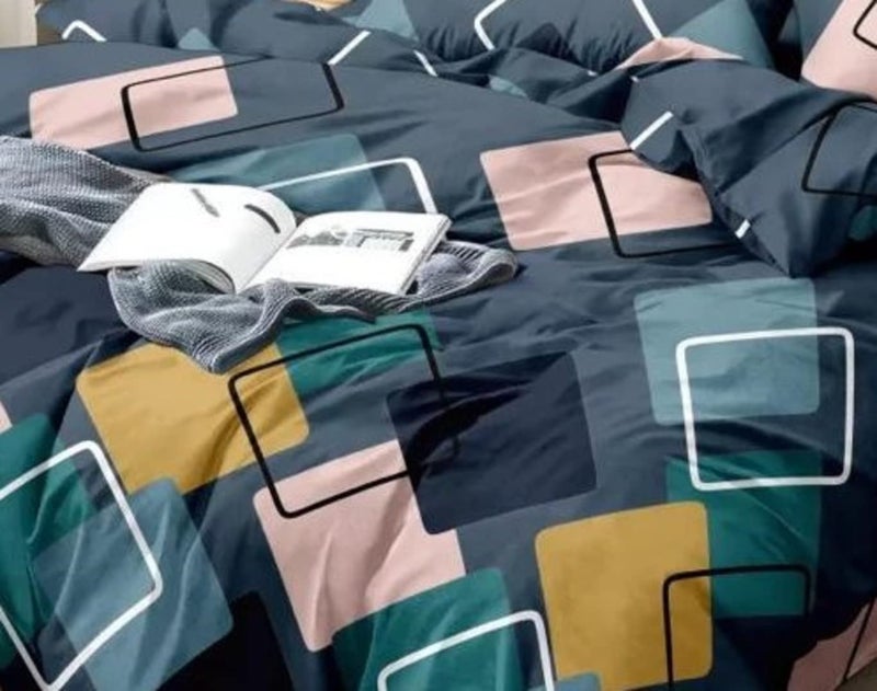 VIVEA RESERVE 300 TC Glace Cotton King Size Duvet Cover || Comforter Cover || Rajai Cover || Blanket Cover || Quilt Cover Double Bed with Zipper (90"×100" inch, Blue Bayoux) - Image 3