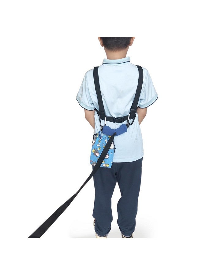 welsoon Walking Harness for Older Children with Quick Grab Handle and Adjustable Tether for Autism Special Needs ADHD Safety Teens Harness with Pouch Removable Autism Awareness Puzzle - Image 1