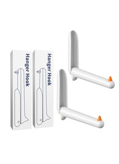 KASTWAVE 2 Pack Wall Hooks, Adhesive Hooks for Walls No Damage, Coat Hook with Specially Customized Sealant, Sticky Hooks for Hanging Hangers, Towels, Bags, Clothes, Bathrobes, Paper Rolls  - Image 1