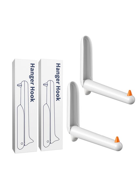 2 Pack Wall Hooks, Adhesive Hooks for Walls No Damage, Coat Hook with Specially Customized Sealant, Sticky Hooks for Hanging Hangers, Towels, Bags, Clothes, Bathrobes, Paper Rolls