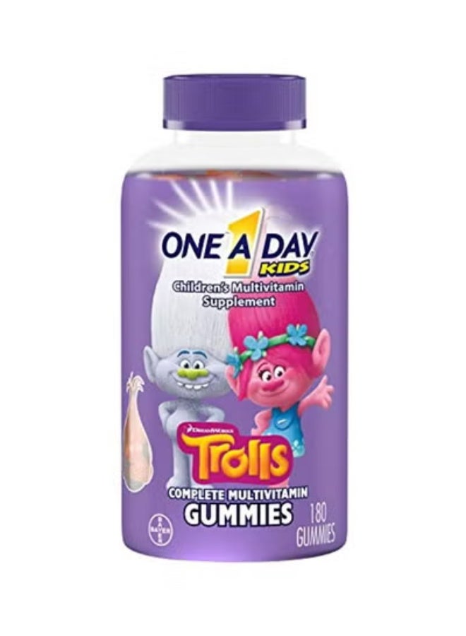 ONE A DAY Trolls Complete Multivitamin Supplement - 180 Gummies