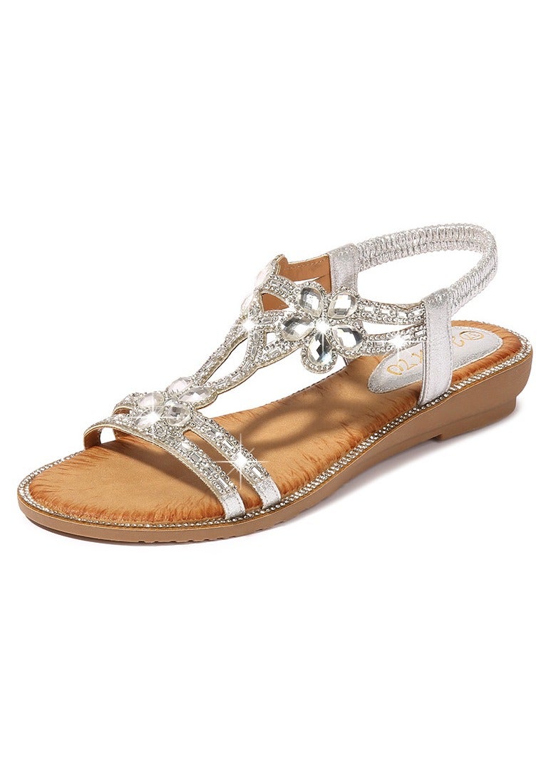 KUYING New Water Diamond Flower Sandals  - Image 1