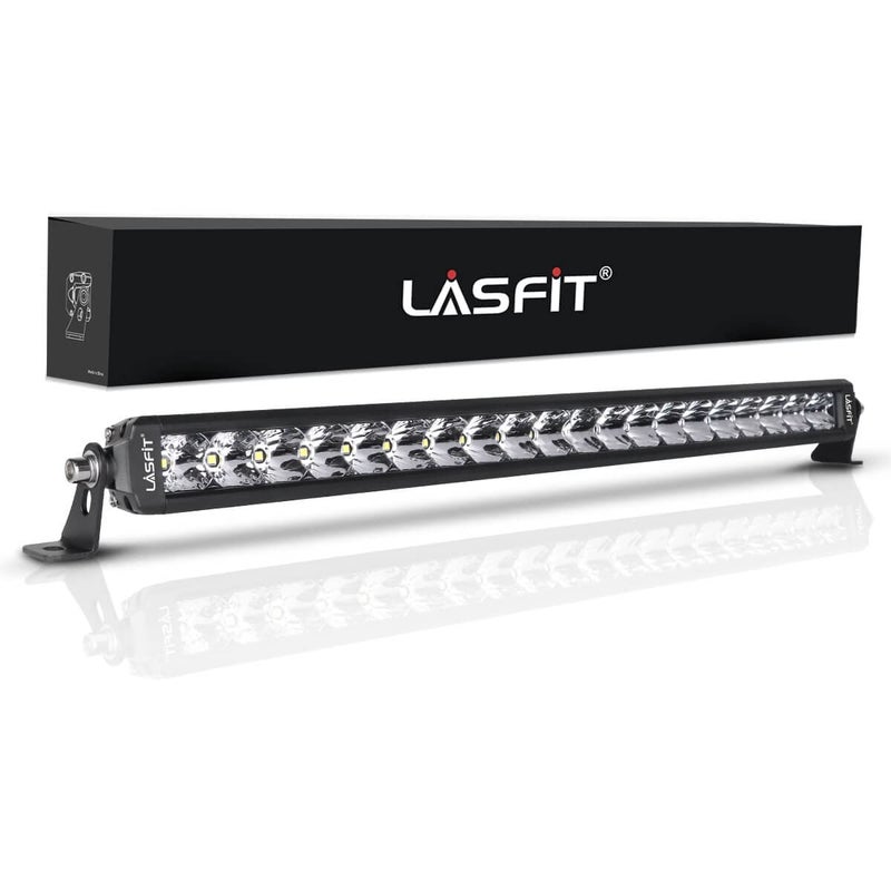 شريط إضاءة LED LASFIT بطول 22 بوصة مقاوم للماء IP67 للإستخدامات خارج الطريق