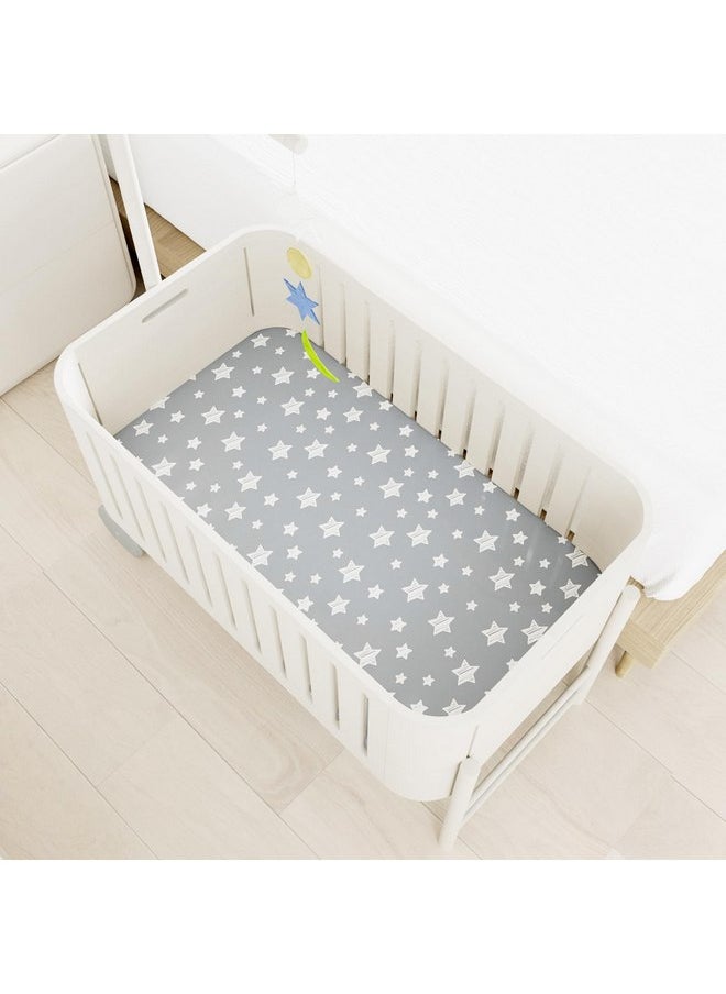Moonsea Mini Crib Sheets (38" X 24"), Fitted Portable/Mini-Crib Sheet for Boys and Girls, Compatible with Dream on Me, Delta Porta Crib and Arms Reach Ideal Cosleeper  - Image 5