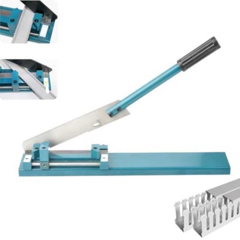 HCLSHOP PVC Trunking Cutter Heavy Manual Plastic Wiring Duct Cutting Machine 45° 90°Angle Adjustable Cutting Machine Electrician Special Cutting Device - Image 1