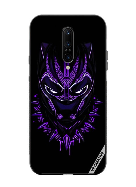 Protective Case Cover For OnePlus 7 Pro Black Panther Design Multicolour