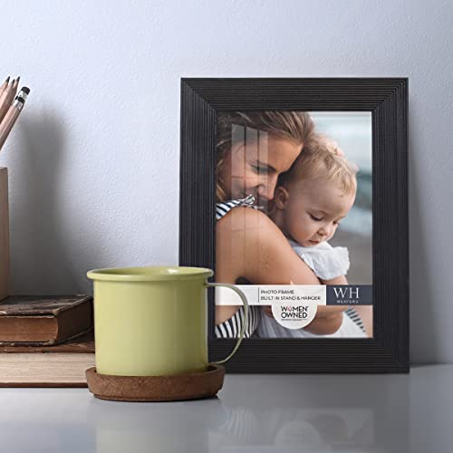 Renditions Gallery 3.5x5 inch Picture Frame Modern Style Wood Pattern and High Definition Glass Ready for Wall and Tabletop Photo Display, Black Frame - Image 5