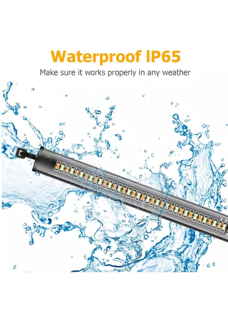 SYOSI 2Pcs Motorcycle LED Turn Signal Light Adjustable Switchback Dual Color White Amber Fork Blinkers Universal Daytime Running Waterproof Signals for - Image 4