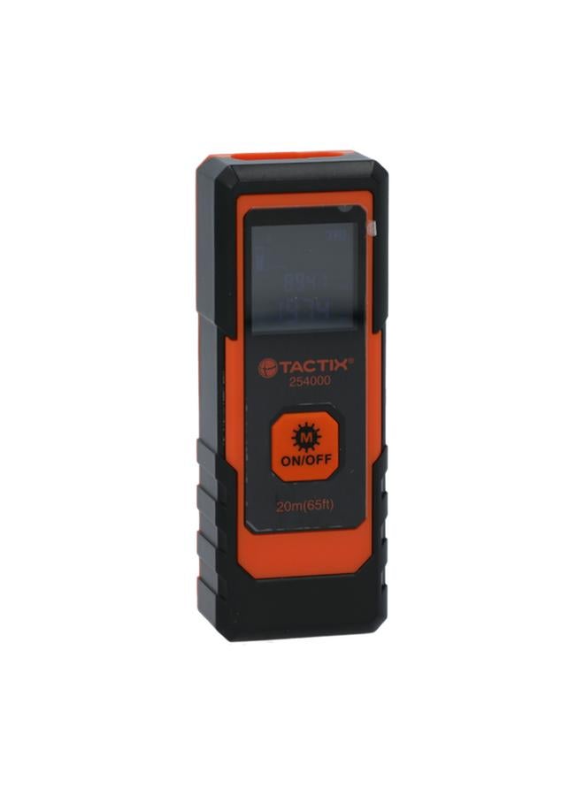 Tactix Compact Laser Distance Measurer Black and Orange - Image 2