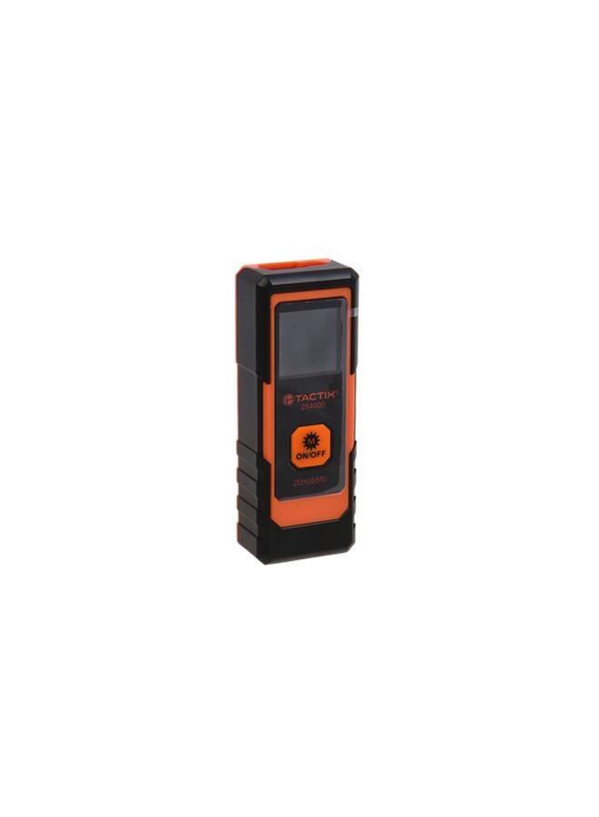 Tactix Compact Laser Distance Measurer Black and Orange - Image 1